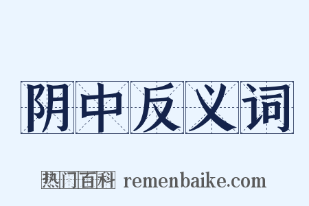 阴中反义词是什么意思的图片